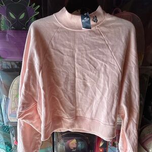Hollister Pink Crewneck Sweater Butterfly Medium Women
